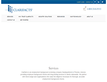 Tablet Screenshot of clarifacts.com